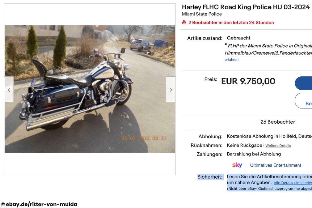 eBay Harley FLHC Road King Police eBay Harley FLHC Road King Police