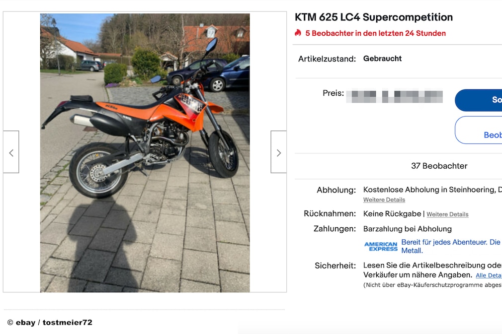 eBay  KTM 625 LC4 Supercompetition