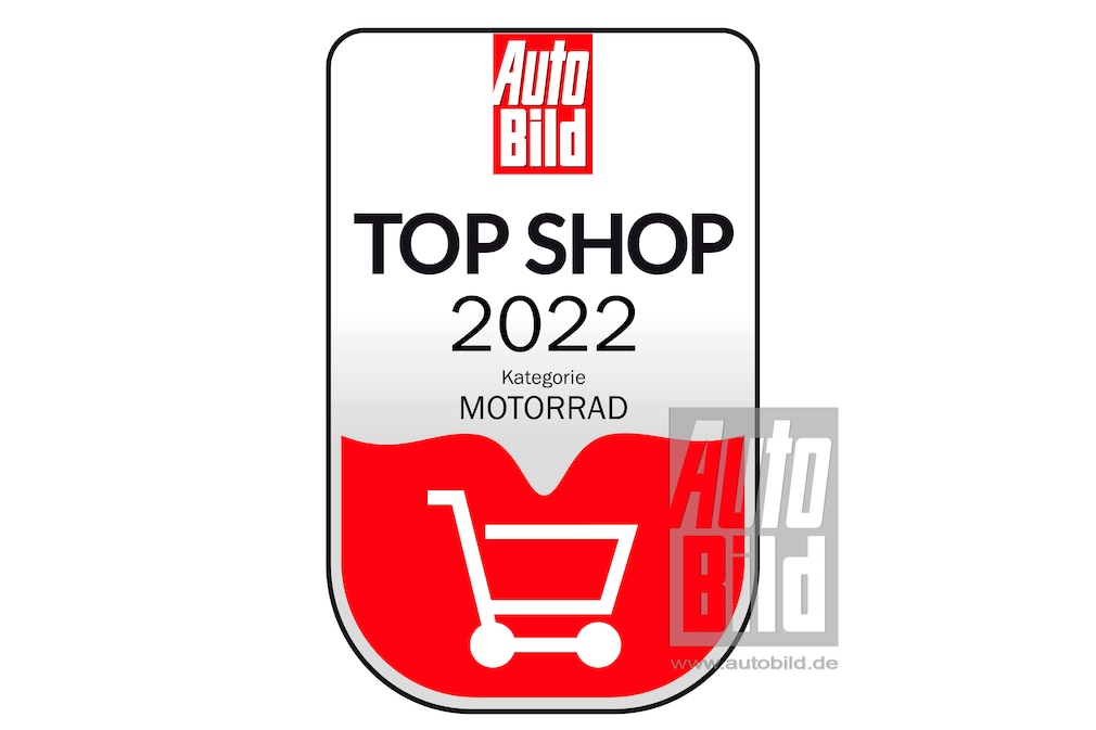 seal of approval "Top shop motorcycle 2022"
