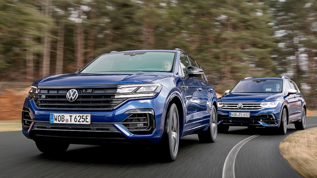 VW Tiguan R vs. Touareg R: zwei Power-SUV im Vergleich - AUTO BILD