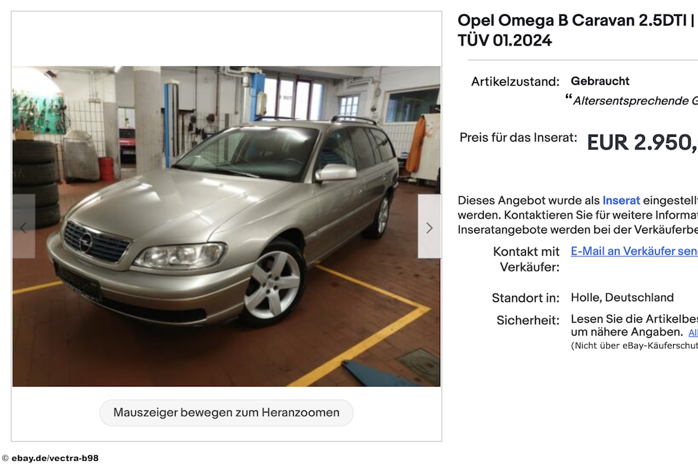 eBay Opel Omega B Caravan 2.5DTI