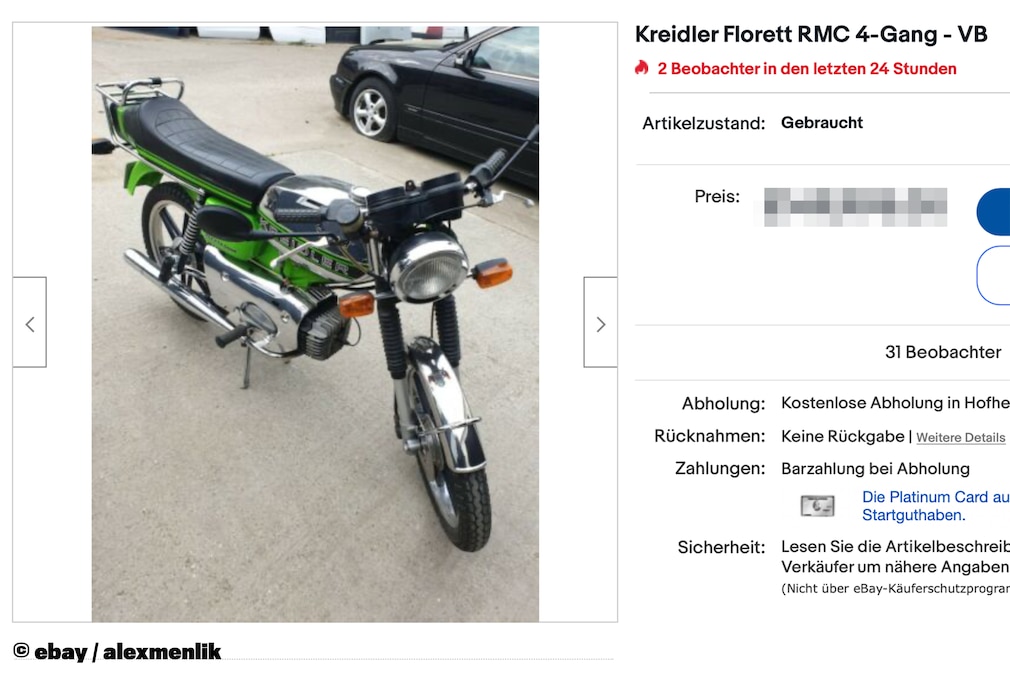 eBay Kreidler Florett RMC 4-speed - VB eBay Kreidler Florett RMC 4-speed - VB