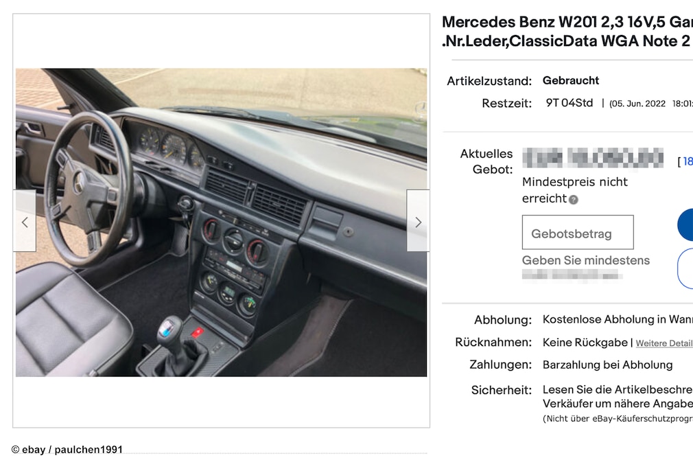 eBay  Mercedes Benz W201