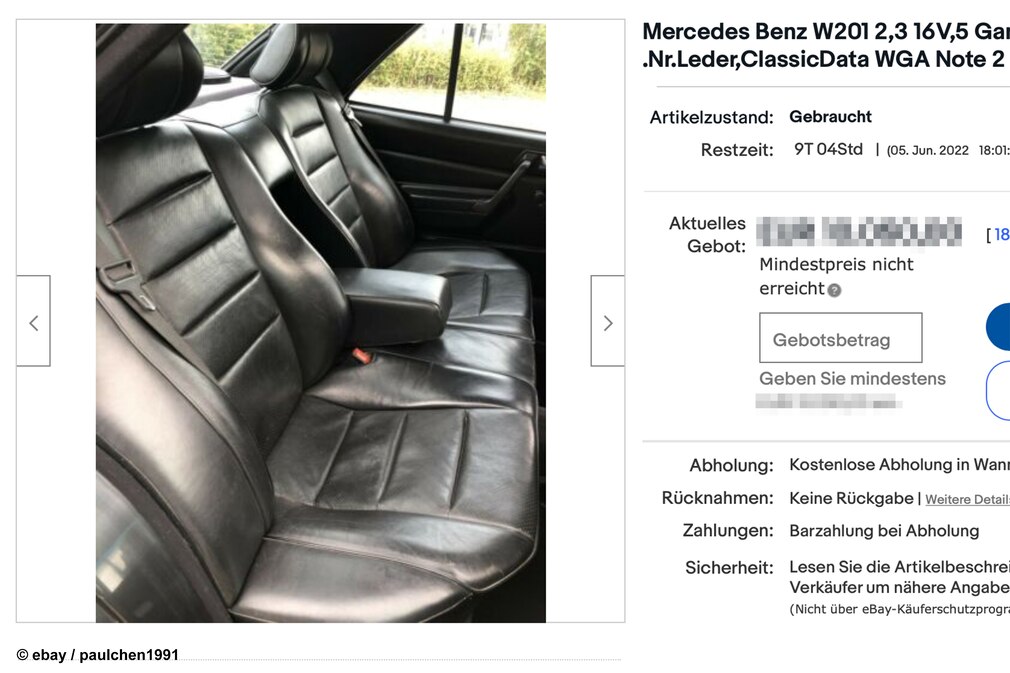 eBay  Mercedes Benz W201