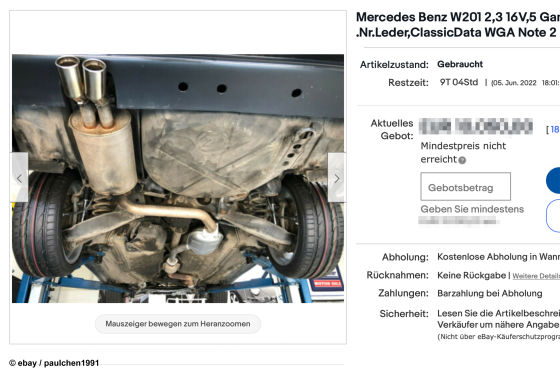 Ebay Mercedes Benz W201