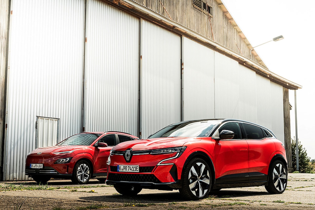 Hyundai Kona Elektro 150 kW Renault Megane E-Tech EV60