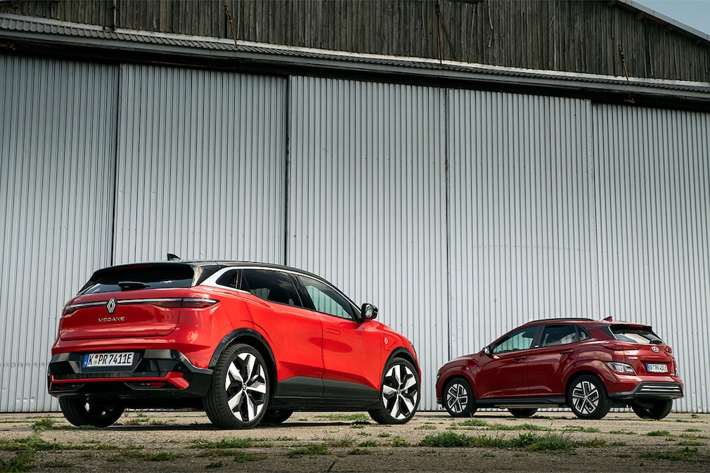 Renault Megane E-Tech EV60 Hyundai Kona Elektro 150 kW