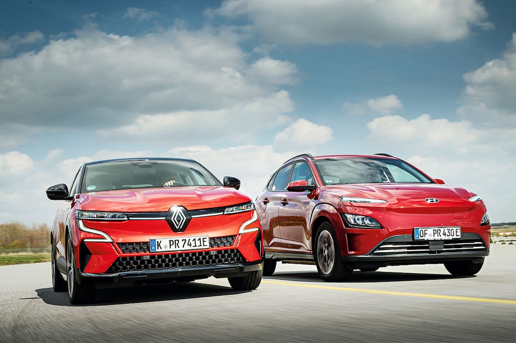 Renault Megane E-Tech EV60 Hyundai Kona Elektro 150 kW