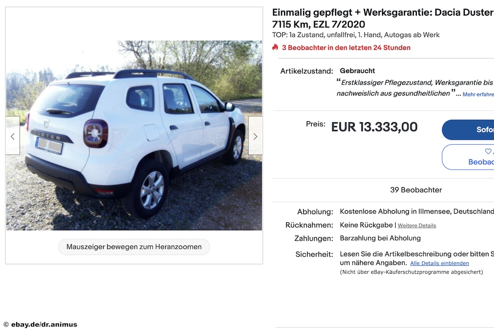 eBay Dacia Duster LPG eBay Dacia Duster LPG