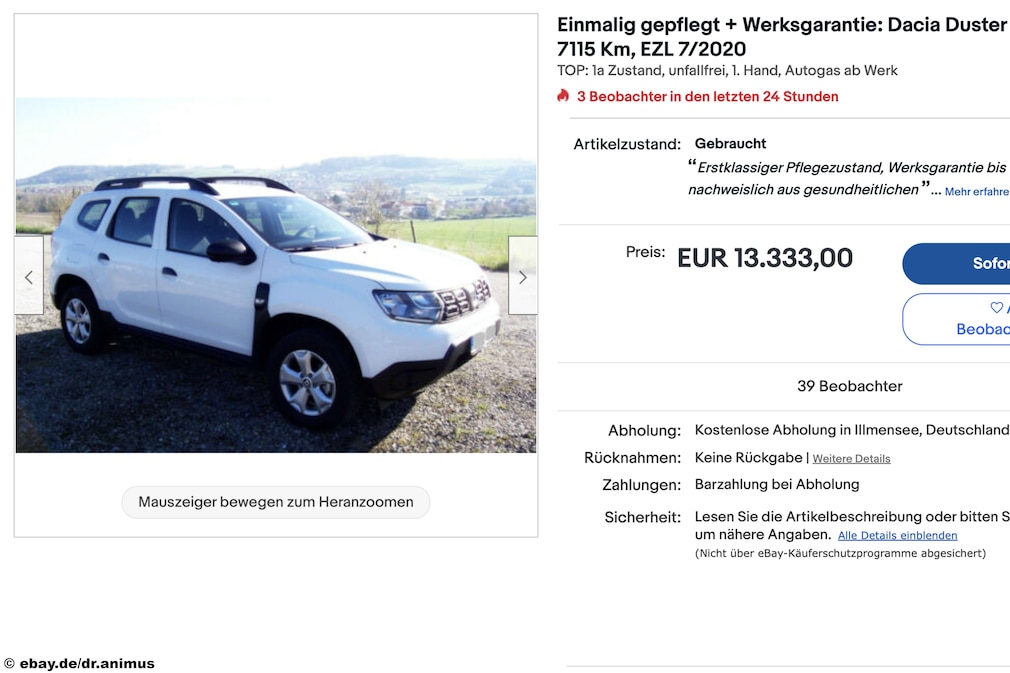 eBay Dacia Duster LPG eBay Dacia Duster LPG