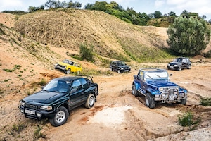 Lada Niva Opel Frontera Fiat Panda Jeep Wrangler Suzuki Vitara