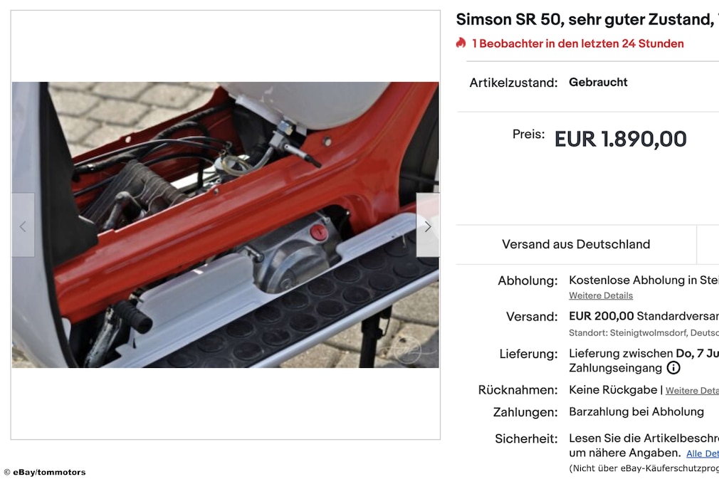 ebay Simson SR50 ebay Simson SR50