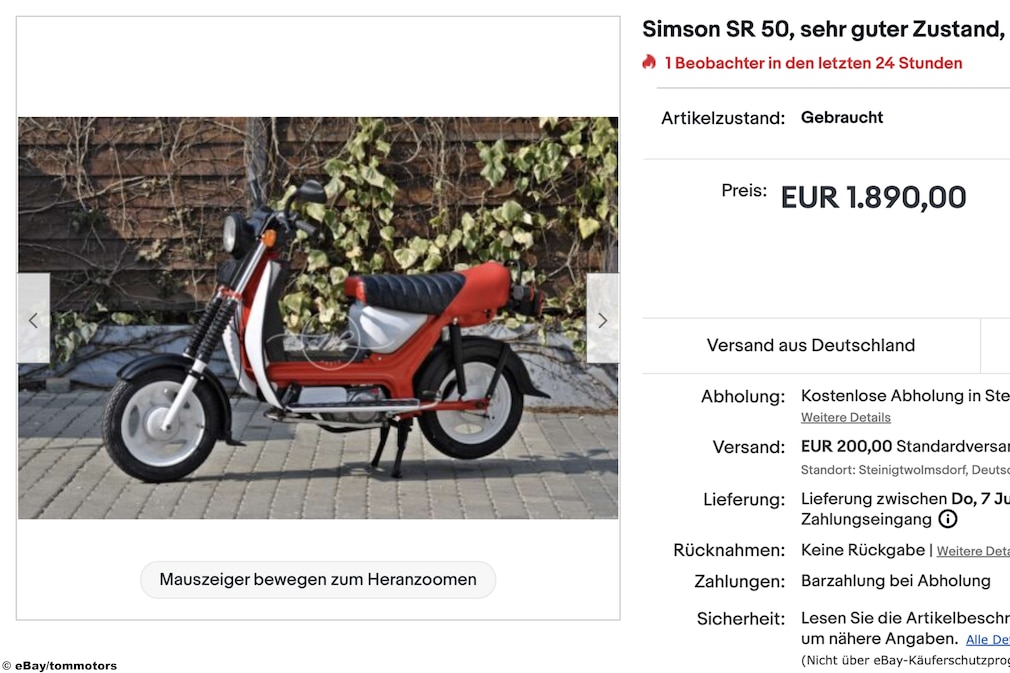 ebay Simson SR50 ebay Simson SR50