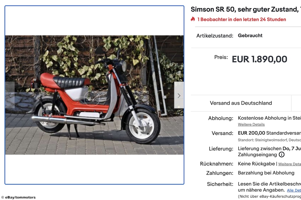 Simson SR 50: Dieser kultige Roller darf 60 km/h schnell fahren - AUTO BILD