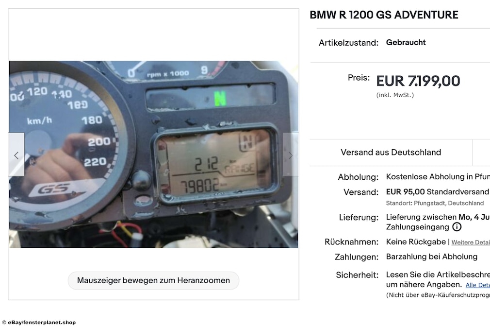 ebay BMW R 1200 GS ADVENTURE