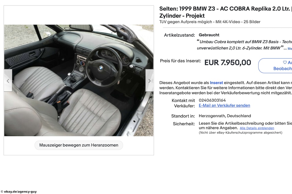 ebay BMW Z3 - AC COBRA ebay BMW Z3 - AC COBRA