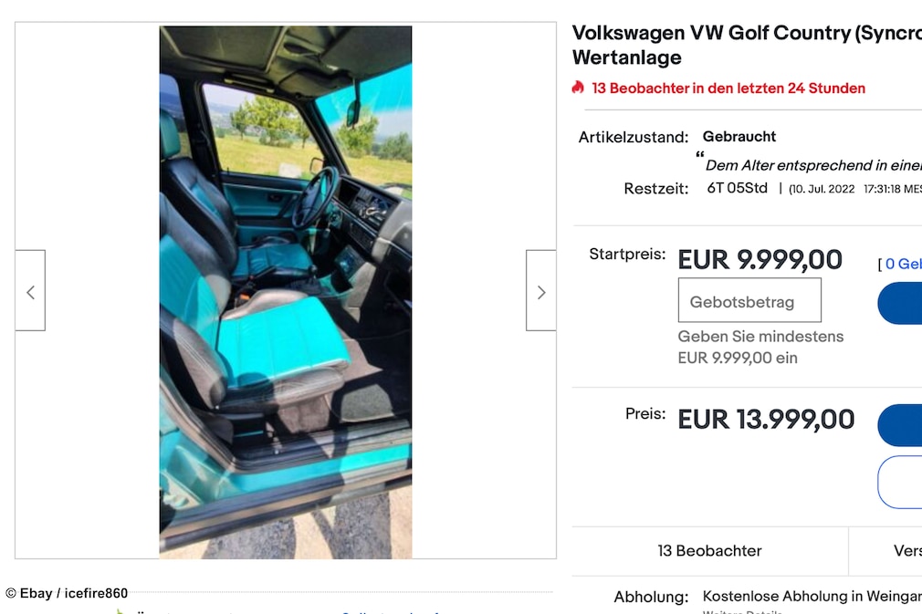 ebay VW Golf Country