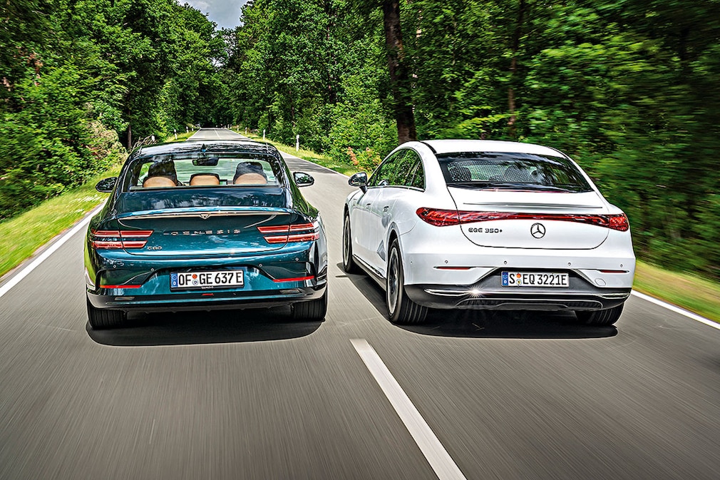 Mercedes EQE 350+ Genesis Electrified G80
