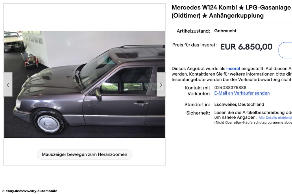 eBay Mercedes W124 station wagon