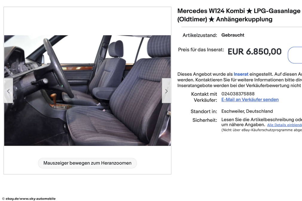 eBay Mercedes W124 station wagon