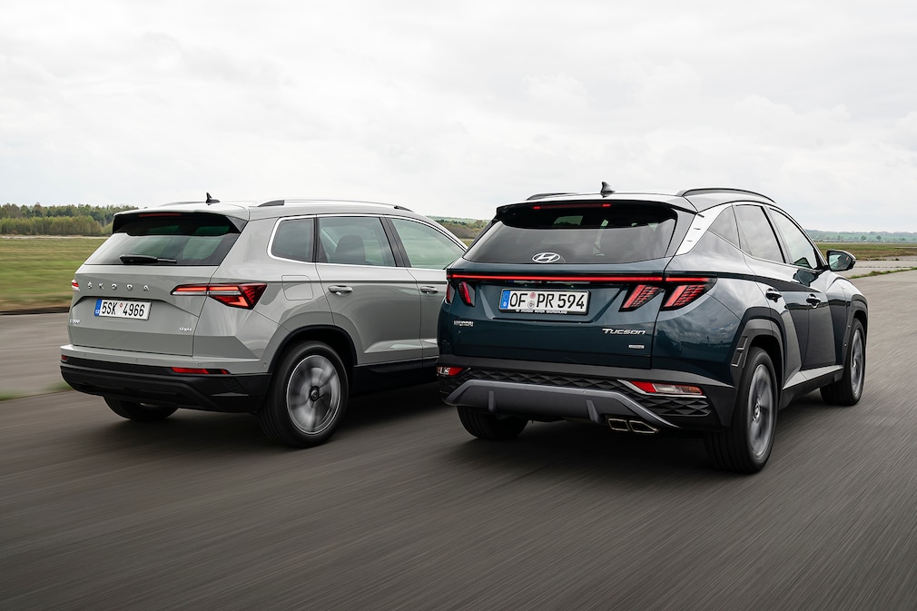 Hyundai Tucson and Skoda Karoq Hyundai Tucson and Skoda Karoq