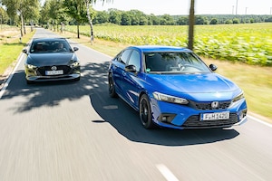 Honda Civic e:HEV Mazda 3 e-Skyactiv X