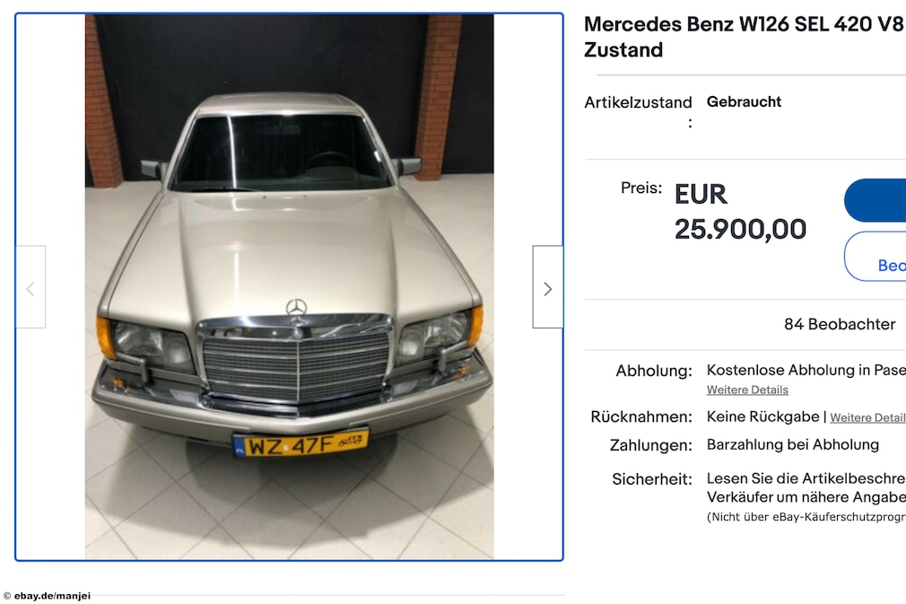 eBay  Mercedes Benz W126 SEL 420