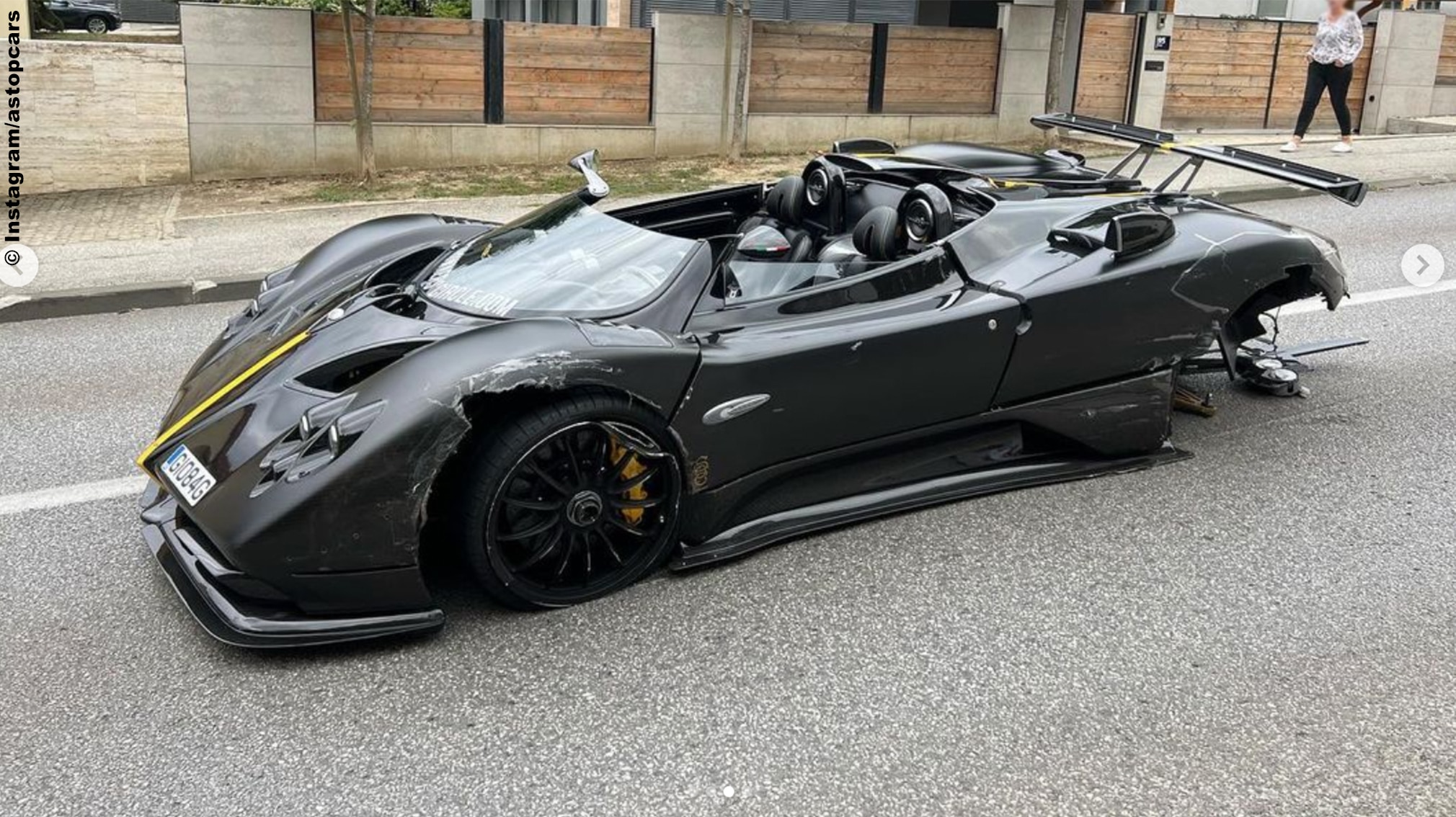 Pagani Zonda HP Barchetta 15MillionenEuroSportwagen gecrasht AUTO