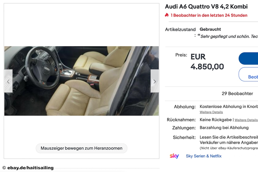 eBay Audi A6 Quattro V8
