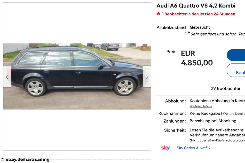 eBay Audi A6 Quattro V8 eBay Audi A6 Quattro V8