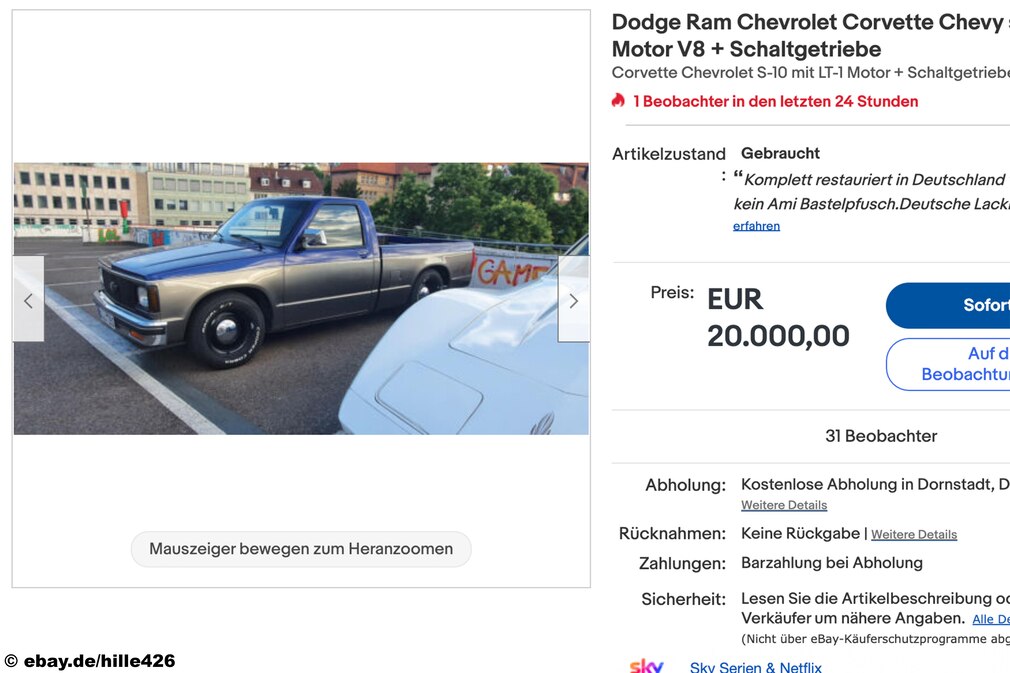eBay  Dodge Ram Chevrolet Corvette Chevy