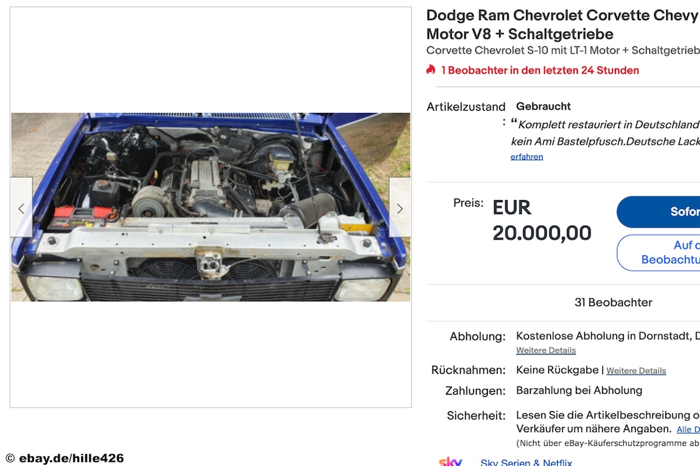 eBay Dodge Ram Chevrolet Corvette Chevy