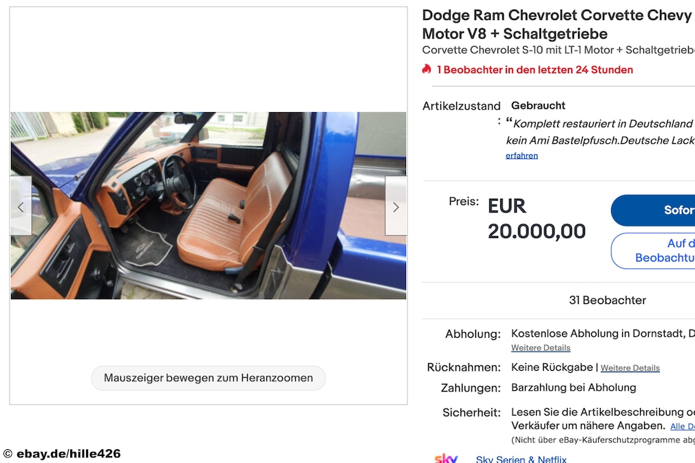 eBay  Dodge Ram Chevrolet Corvette Chevy