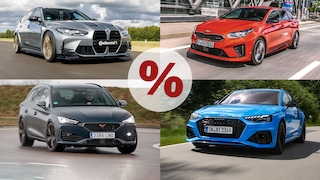 Carwow - Cupra Leon ST VZ, BMW M3 Touring, Kia Proceed GT und Audi RS4 Avant