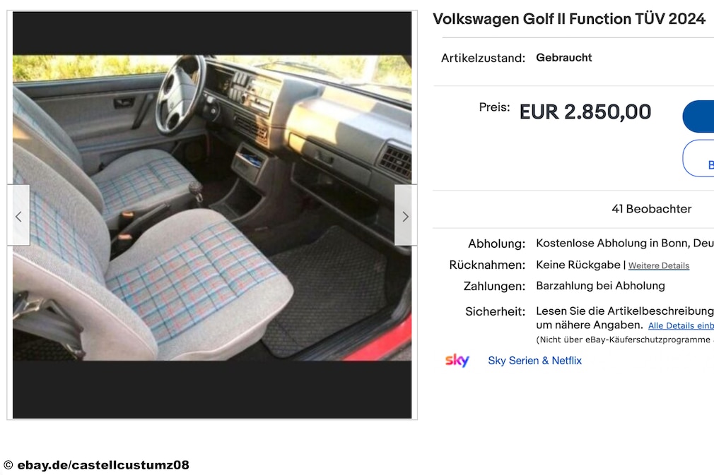 eBay Volkswagen Golf II Function