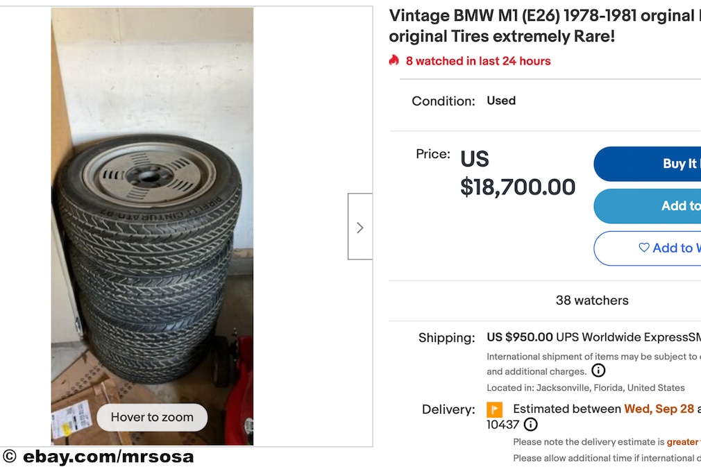 eBay vintage BMW M1 tires