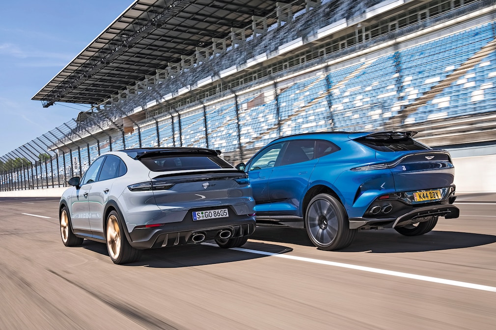 Aston Martin DBX707 und Porsche Cayenne Turbo GT