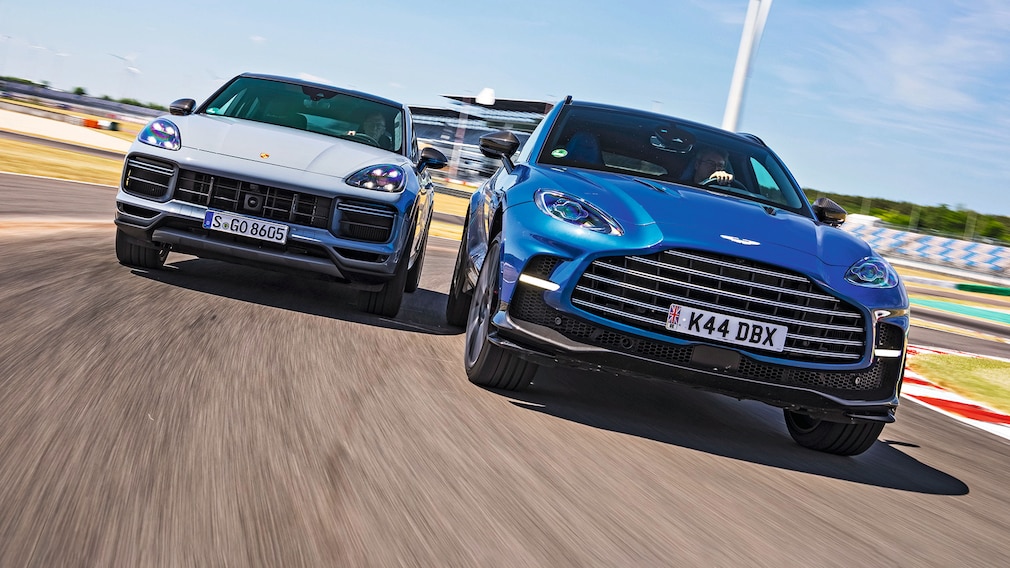 Aston Martin DBX707 und Porsche Cayenne Turbo GT Aston Martin DBX707 und Porsche Cayenne Turbo GT
