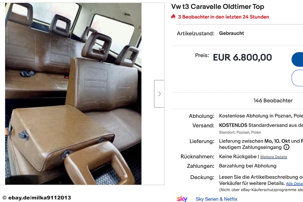 eBay VW T3 Caravelle Oldtimer