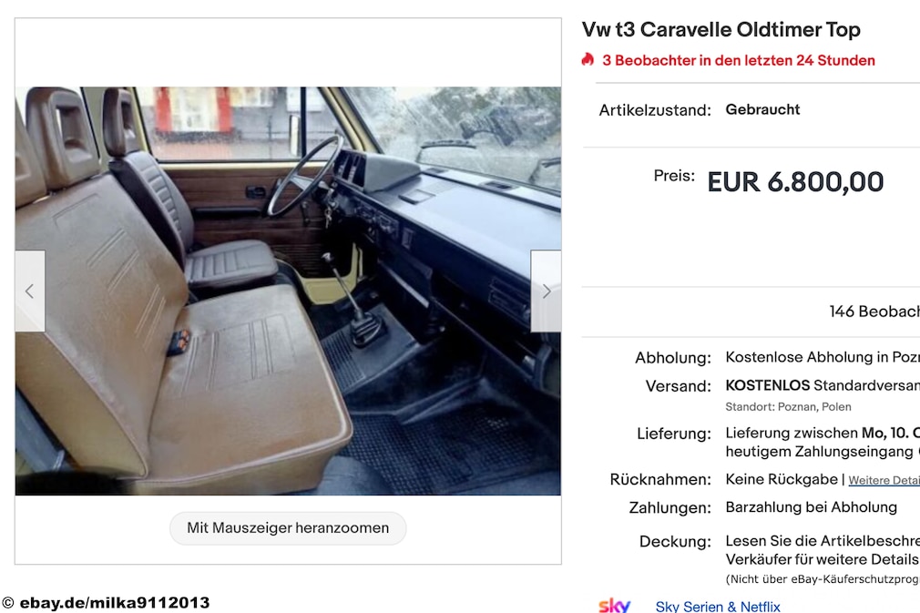 eBay VW T3 Caravelle Oldtimer