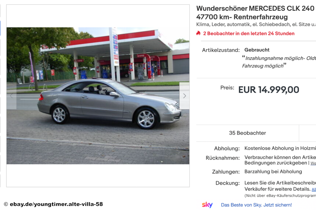 eBay Mercedes CLK 240 Elegance W 209