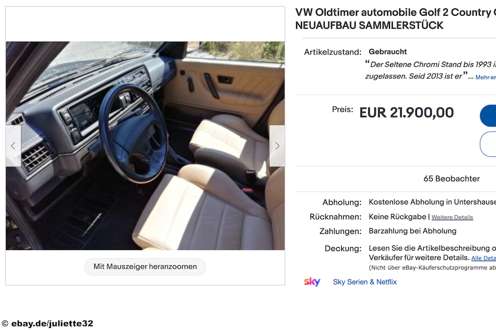 eBay VW Oldtimer