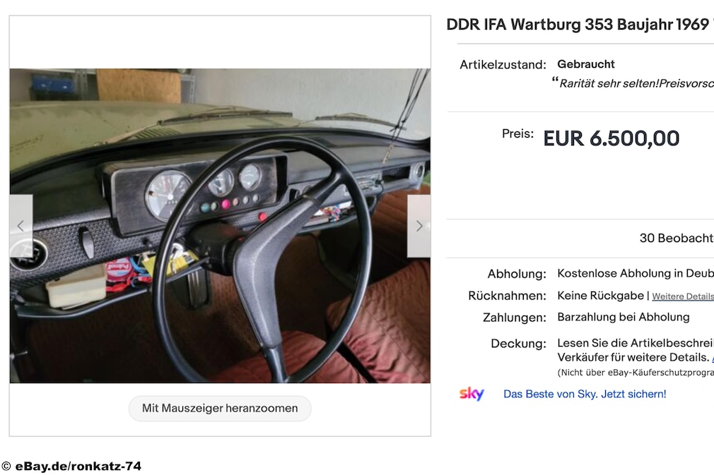 eBay DDR IFA Wartburg 353