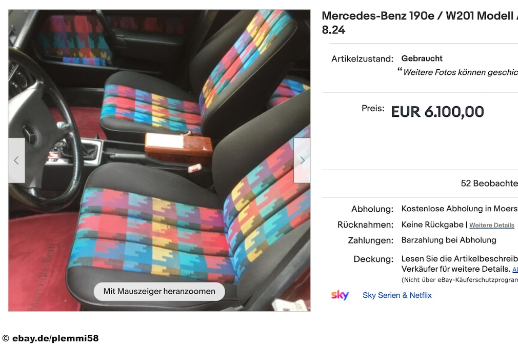 eBay Mercedes-Benz 190e