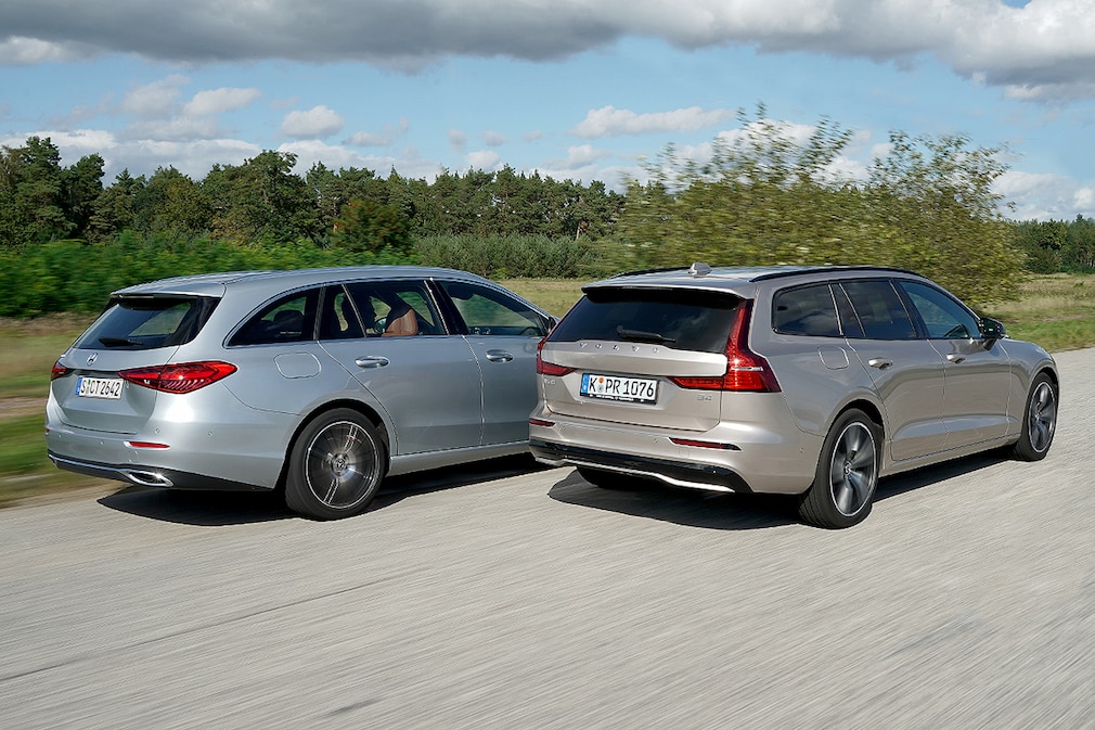 Mercedes C 200 T-Modell Volvo V60 B4 Mercedes C 200 T-Modell Volvo V60 B4