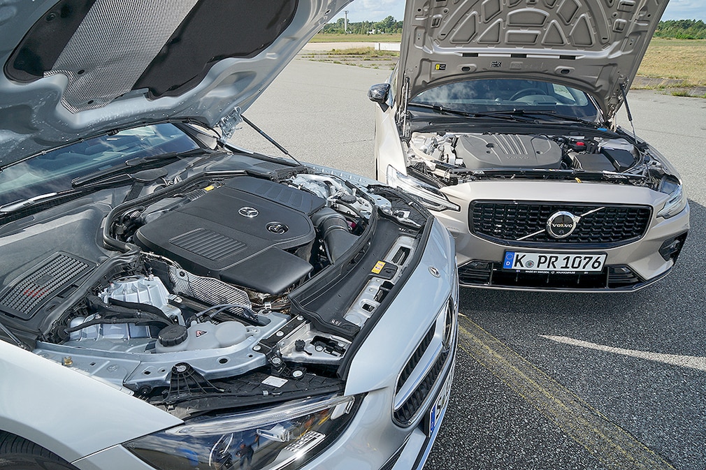 Mercedes C 200 T-Modell Volvo V60 B4 Mercedes C 200 T-Modell Volvo V60 B4