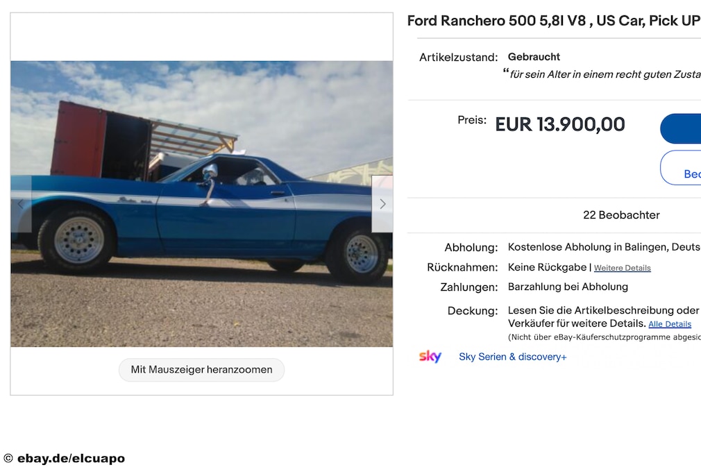 eBay Ford Ranchero 500 eBay Ford Ranchero 500