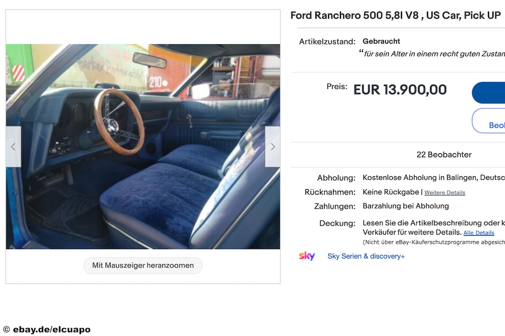 eBay Ford Ranchero 500 eBay Ford Ranchero 500