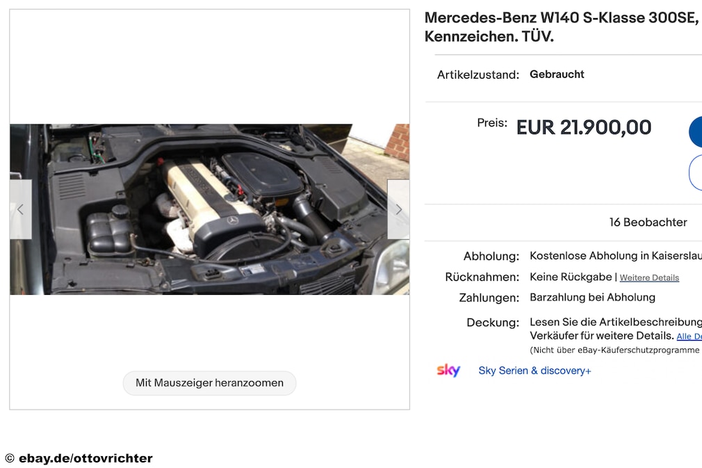 eBay Mercedes-Benz W140 S-Klasse 300SE