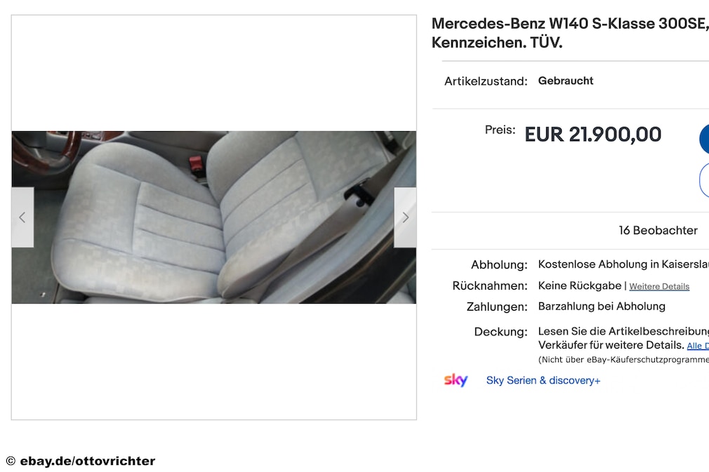 eBay Mercedes-Benz W140 S-Klasse 300SE eBay Mercedes-Benz W140 S-Klasse 300SE